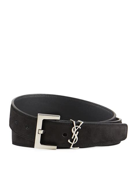 men ysl belt|saint laurent monogram suede belt.